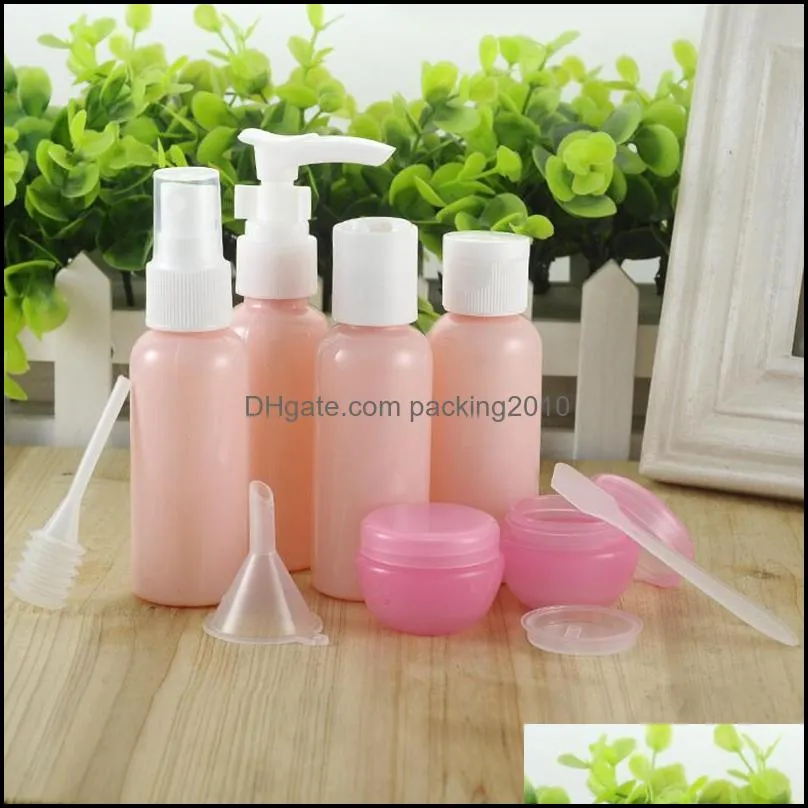 50ml Travel Kit Empty Bottles Cosmetic Storage Bag Travel Loaded Toiletries Portable Pressing Bottle