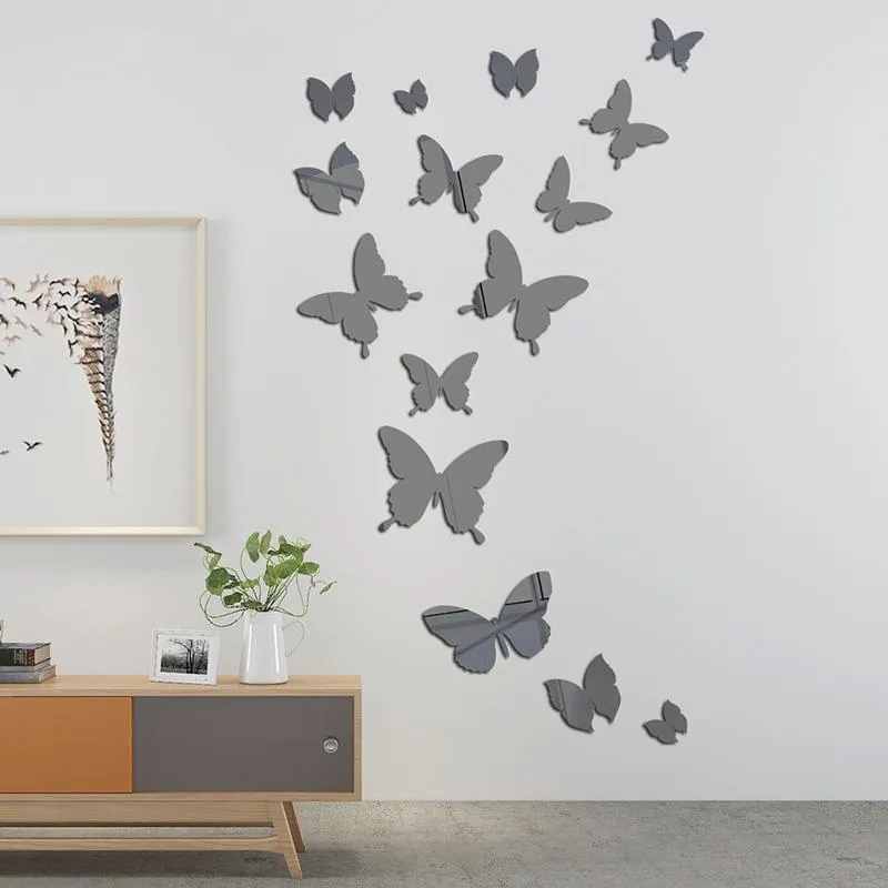 Adesivi Murali 15 PezziAdesivo Farfalla 3D Arredamento Della