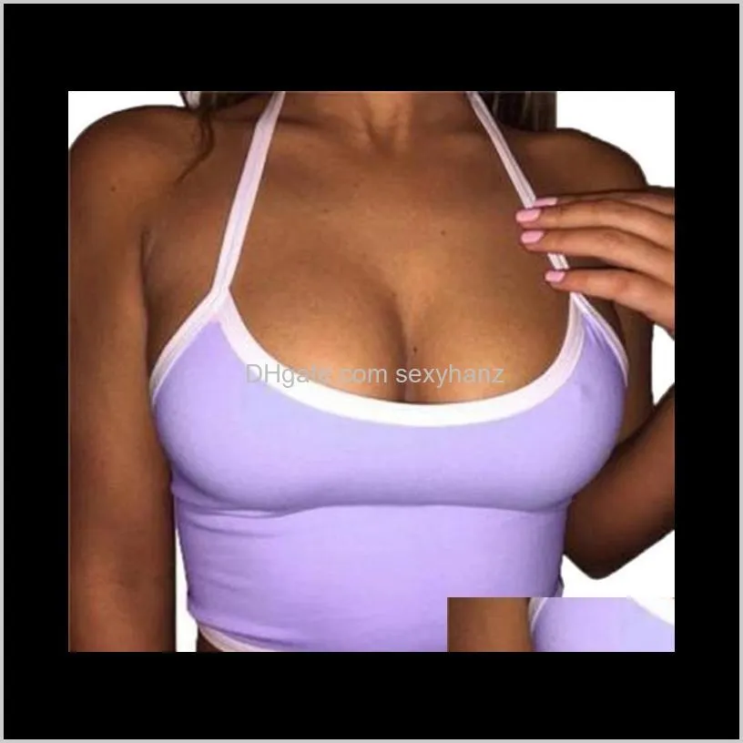 summer purple halter top women boho tank bustier bra vest crop top bralette cami vintage sexy & club cropped tops women clothes