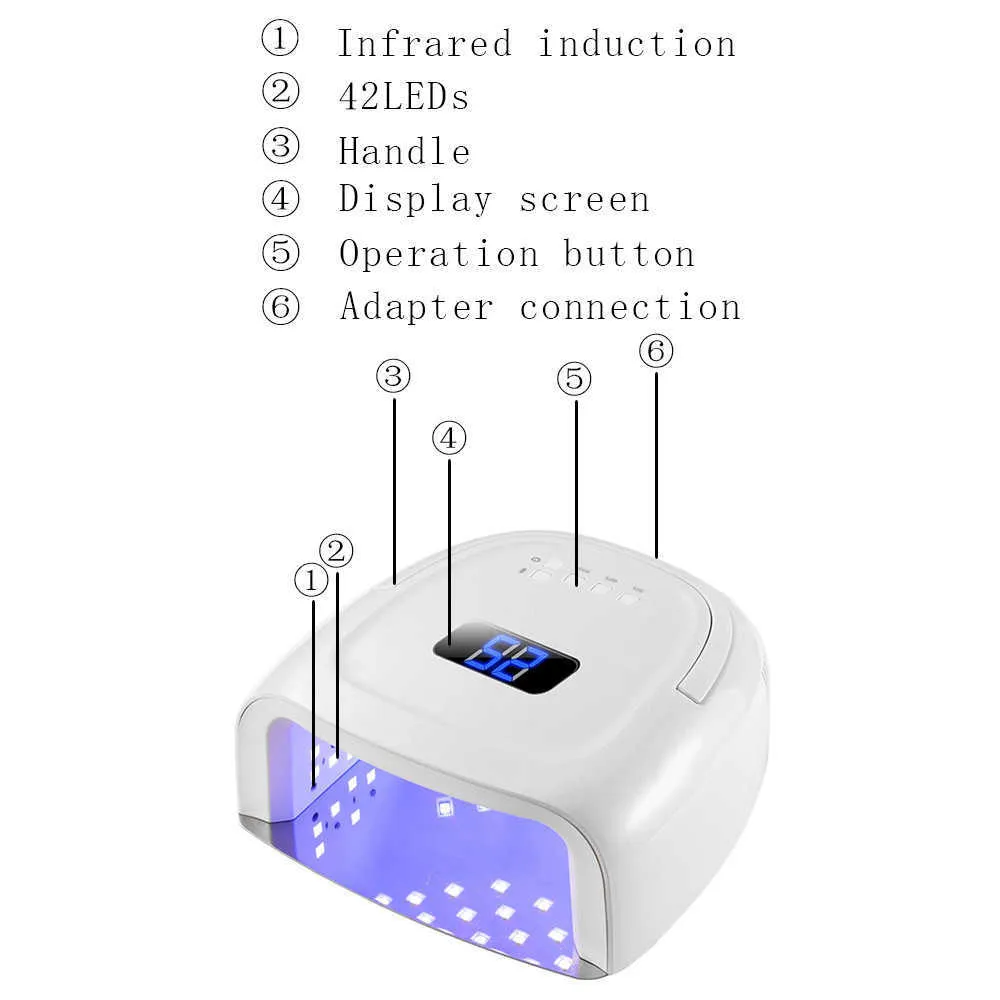  60W Rechargeable UV Light for Nails, Professional uv