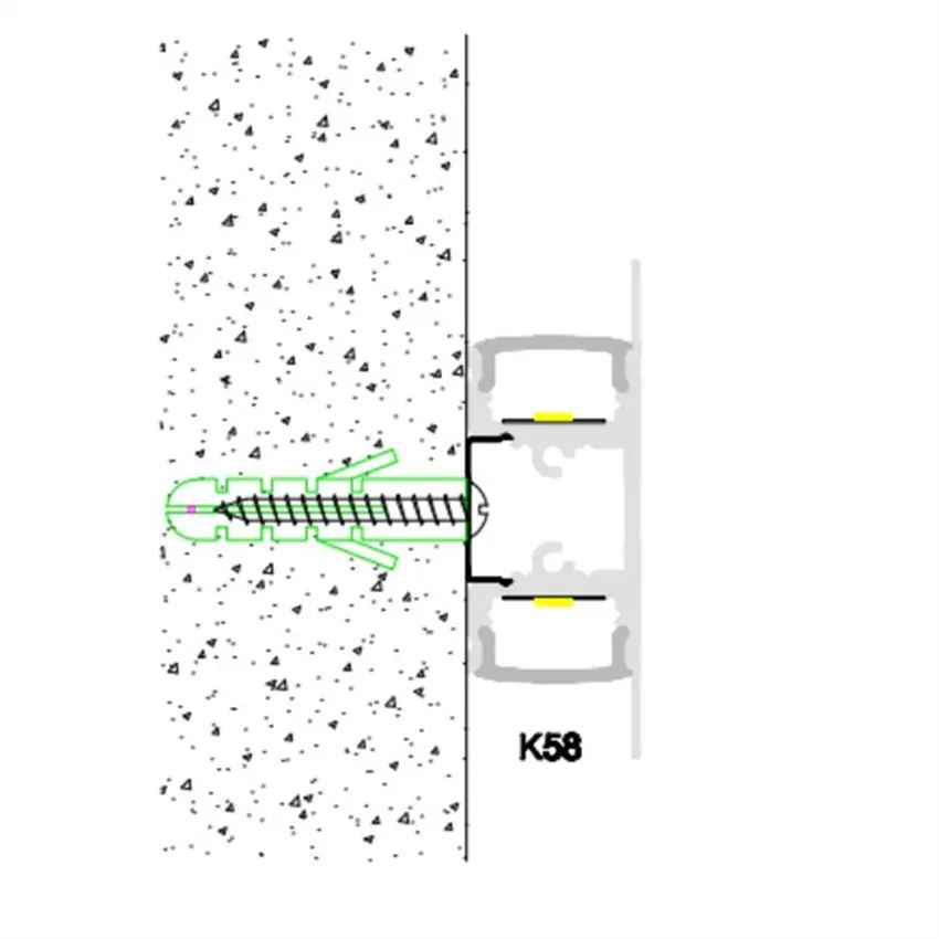 Profilo LED in alluminio illuminato sul bordo dell'alloggiamento della barra luminosa per strisce LED, canale in alluminio su e giù