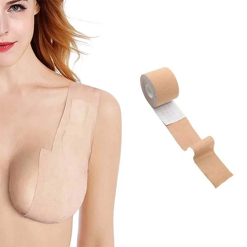 Cheap Women 1 Roll Comfort Sexy Seamless Bra Breast Lift Tape Body  Invisible Nipple Cover Silicone Strapless Push Up Bra Plus Size
