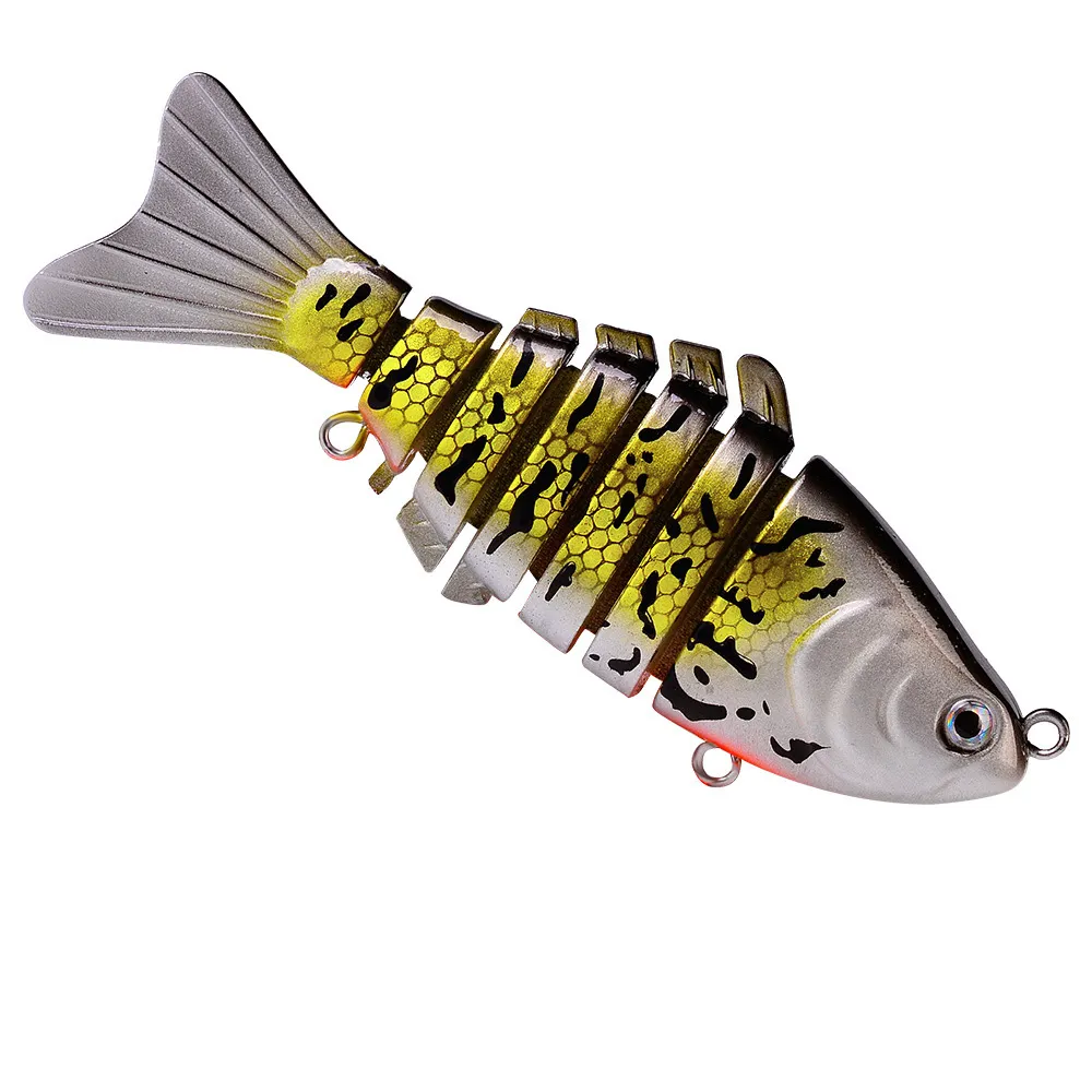 5 Färg 9,5cm 15g ABS Fiske Lure för basöring Multi Jointed Swimbaits Slow Sinking Bionic Simning Lures Bass Freshwater Saltwater 5pcs / Lot