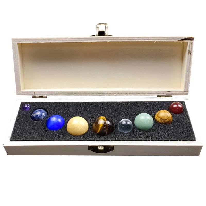 Favor dos cristais polidos rock rock de tamanho diferente pedras com caixa de armazenamento ornamento de desktop de material de ensino C66