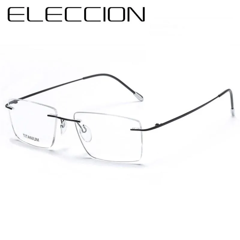 Titanium rimless glasses shop