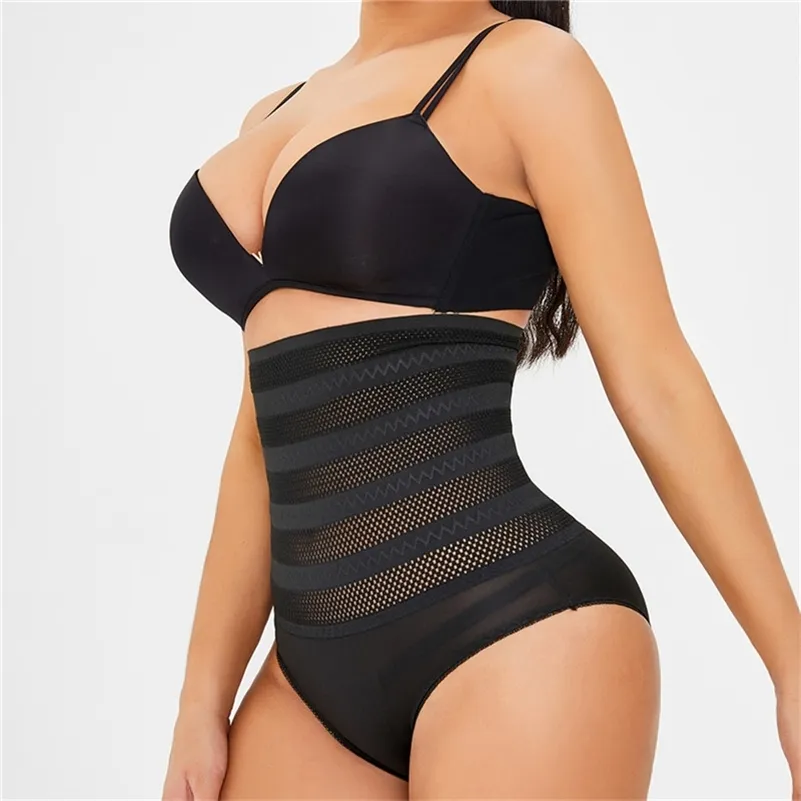 Shapewear 칼집 지방 배꼽 높은 허리 끈 팬티 슬리밍 배 탑 컨트롤 바디 허리 트레이너 엉덩이 섹시한 여성 속옷 210402