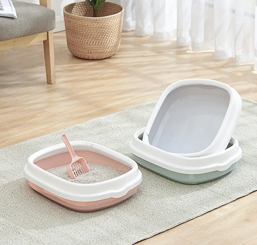 Cat Beds & Furniture Large Litter Box Semi-closed Toilet Detachable Anti-splash Pet Supplies House Cushion