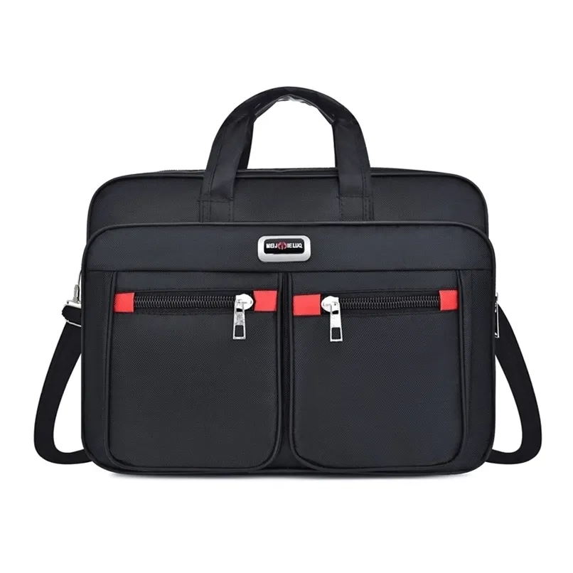 Capacidade de grande capacidade Bolsas de computador Nylon Bolsas Portátil Portátil Mensageiro Mensageiro Homem Saco Bolso Maletas Homme 211218