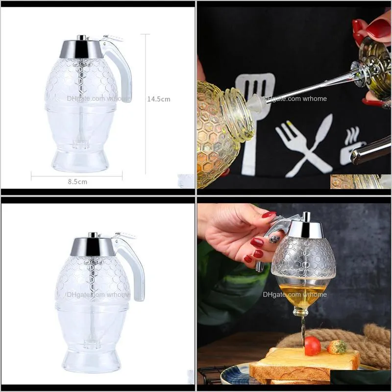 acrylic honey squeeze bottle kitchen seasoning push type syrup oil can soy sauce gadget storage bottles & jars