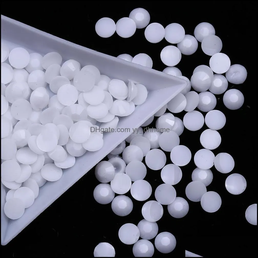 Jelly White AB Resin Flat back Rhinestone All Size 3mm,4mm,5mm,6mm in wholesale prcie with best quality rhinestone