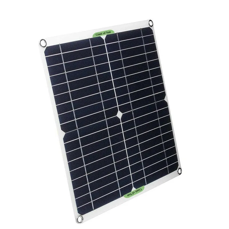 50W 12V Solar Panel Kit Complete 10A 30A 60A 100A Controller- Power Bank Tablet Phone Battery Charger USB Type C QC 24V-