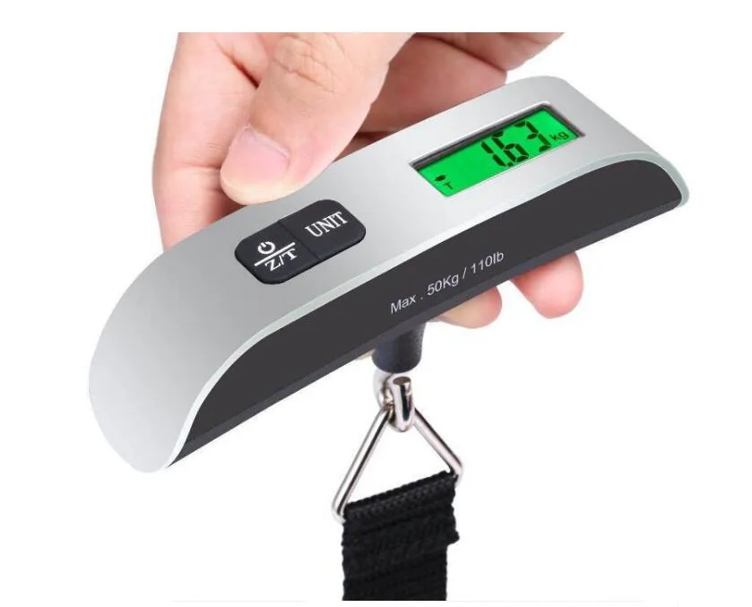 Fashion Weight Scales Portable LCD Display Electronic Hanging Digital Luggage Weighting Scale 50kg*10g 50kg /110lb