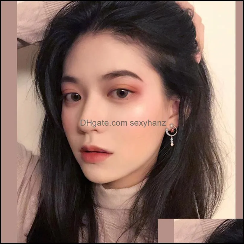 Other Luxury Design Sense Retro Asymmetrical Drop Earrings 2021 Korean Temperament Women Wild Long Jewelry Gifts