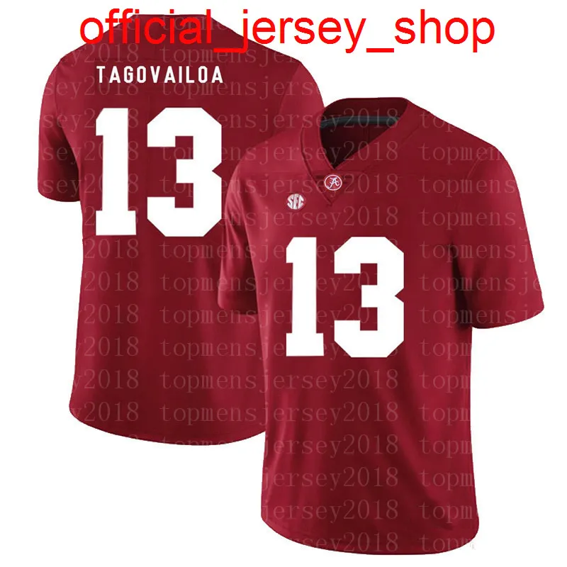 NCAA Alabama Carmesim Maré Jersey 13 Tua Tuavailoa 97 Nick Bosa 7 Dwayne Haskins Jr American College Football Wear