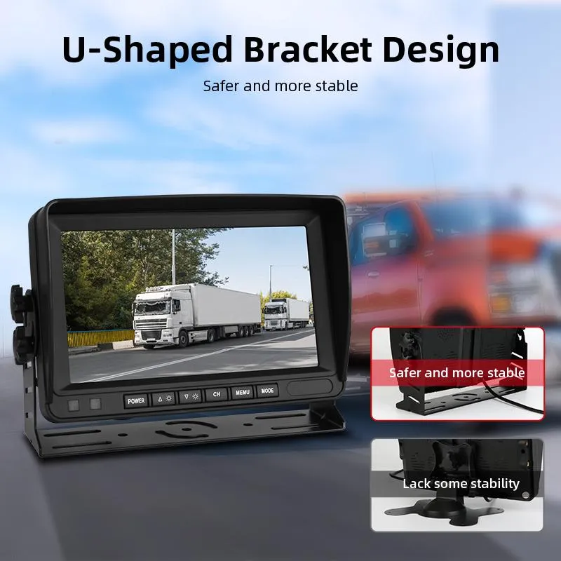 Wideo samochodowe Jansite bezprzewodowy pojazd LCD Monitor 7 Noktowi Vision Auto odwrotny aparat zapasowy do Bus RV Parking Assistance222e