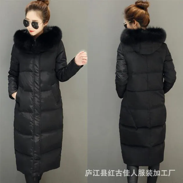 最高級の品質 レディースダウンパーカージャケットミディアムと長い21冬の韓国語版ファッションスリムフィットリアルlファーカラーホワイトアヒルコート クリアランス売筋品 Pierrickboyer Com