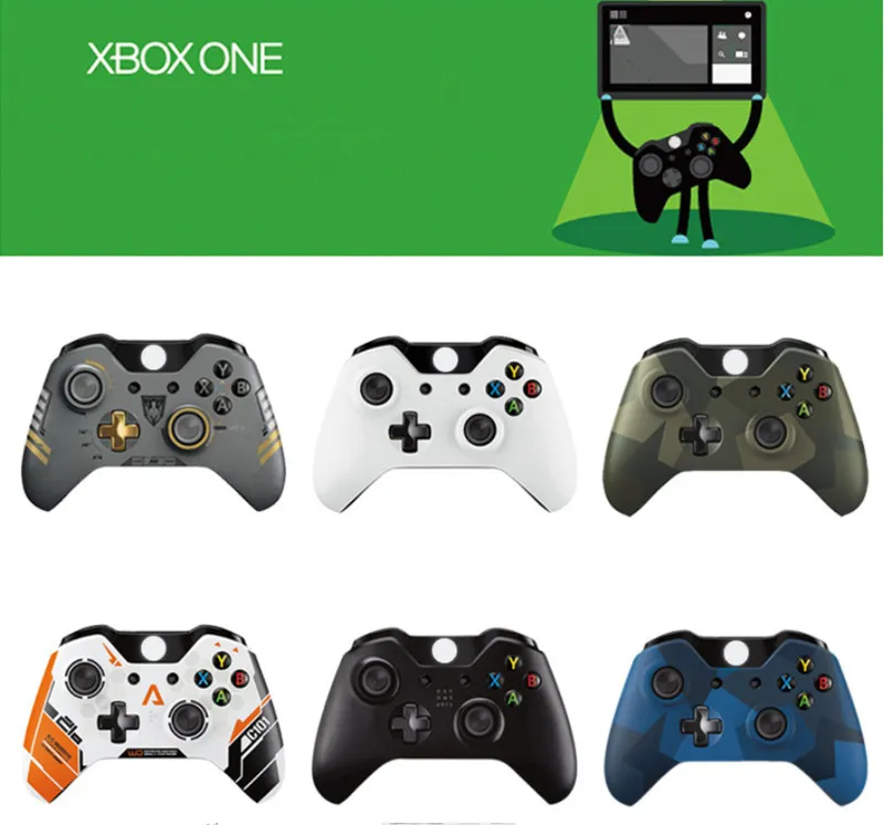 Limitowana edycja sterowników bezprzewodowych Xboxone 3.5 mm Oryginalny kontroler gier płyty głównej dla Xbox One Microsoft X-box Controller/PC z logo DHL Szybkiem