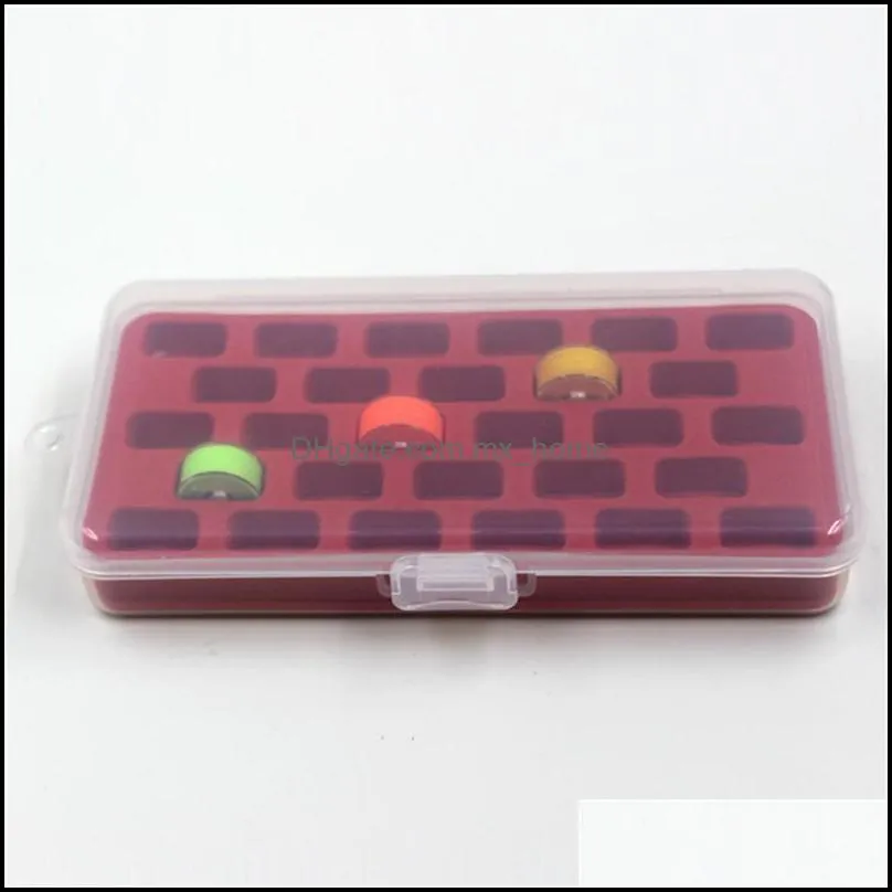 Portable 28 Slots Coil Spool Box Transparent Storage Organizer Sewing Bobbin Holder For Machine Other Arts And Crafts