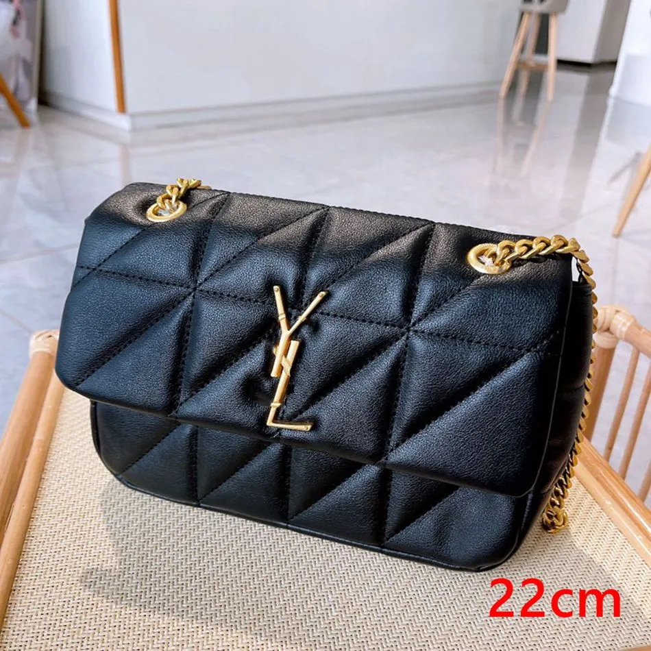 Handbags Women Shoulder Bags Totes black calfskin caviar classic Diamond quilted bag chains double flap medium Genuine Leather cross body