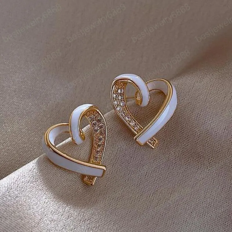 Mini orecchini a forma di cuore minimalista alla moda per gioielli di moda coreana per adolescenti studentesse