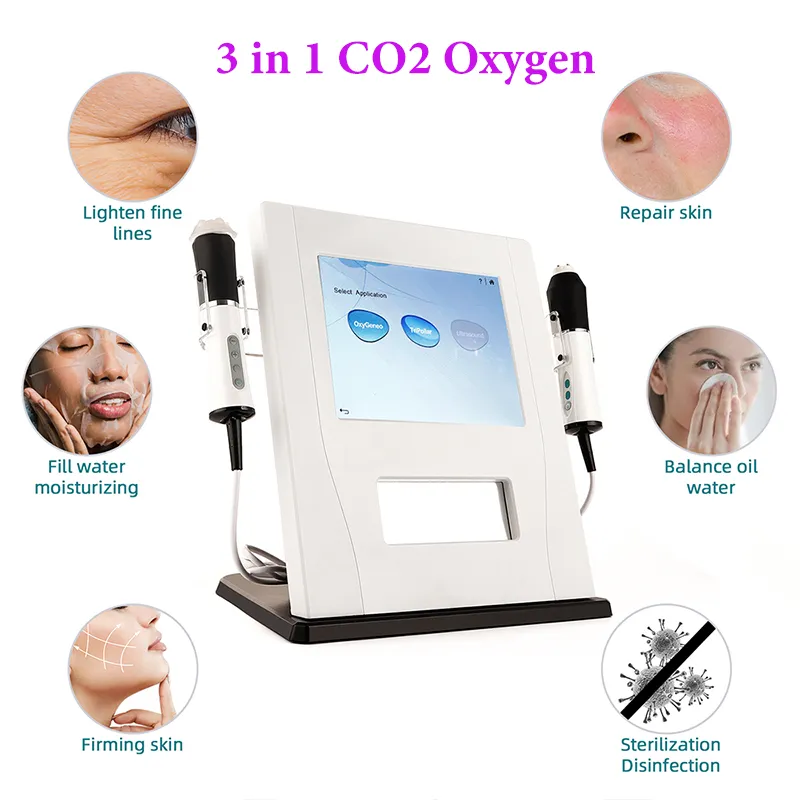 3 in 1 ringiovanimento della pelle BIO Ultrasuoni RF Acqua Jet Jet Co2 Bubble Hydra Oxygen Machine facciale