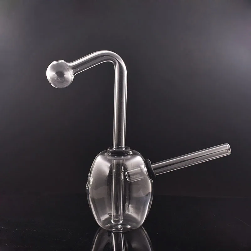 Portable Mini DAB Установка для воды Водопроводная труба толщиной стеклянный стеклянный водой бонг рециркулятор курение воды трубы с углеводом отверстия и нисходящим нефтяным горшком DHL бесплатно