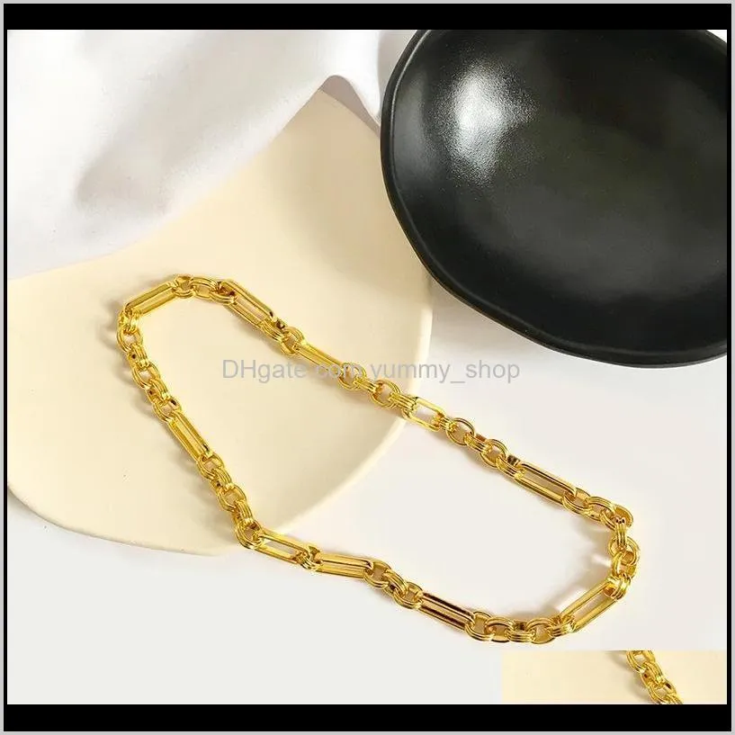 luxury designer jewelry women necklace gold collarbone chians necklaces ins fashion style brass bracelet and clavicle chain jewelry