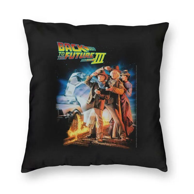 Coussin décoratif oreiller retour vers le futur housses pour canapé Marty Mcfly Delorean voyage dans le temps film nordique des années 1980 housse de coussin Car312B