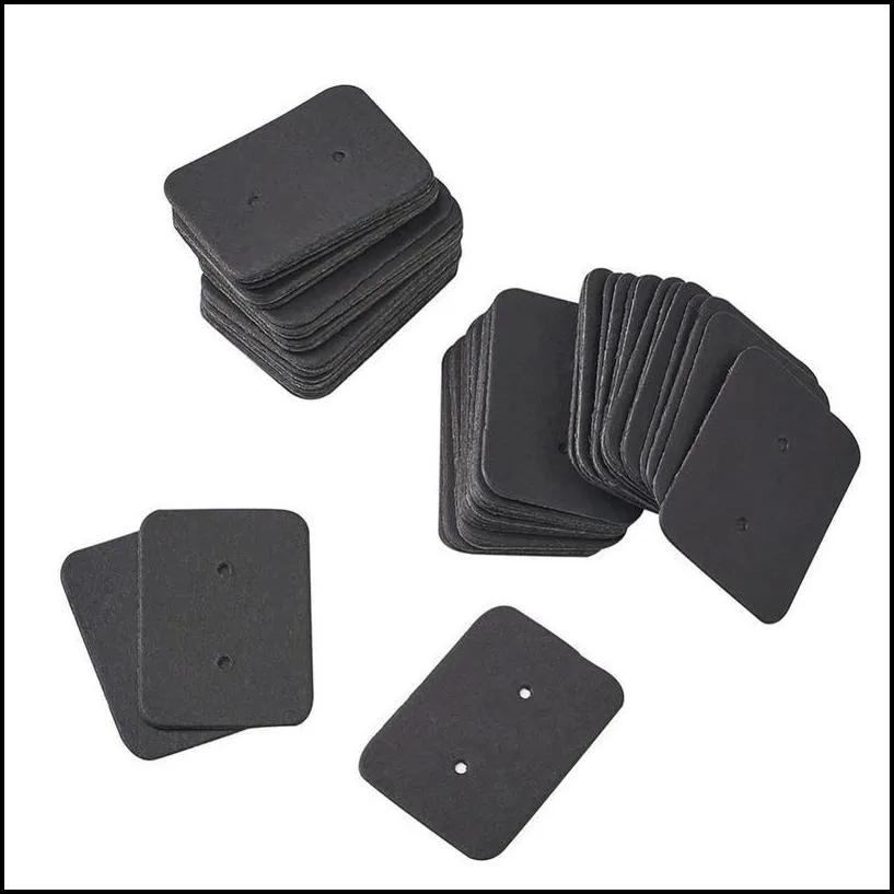 Earring Display Kraft Paper Price Tags Cardboard Display Cards White Black 400pcs/set Earring bbyWFT