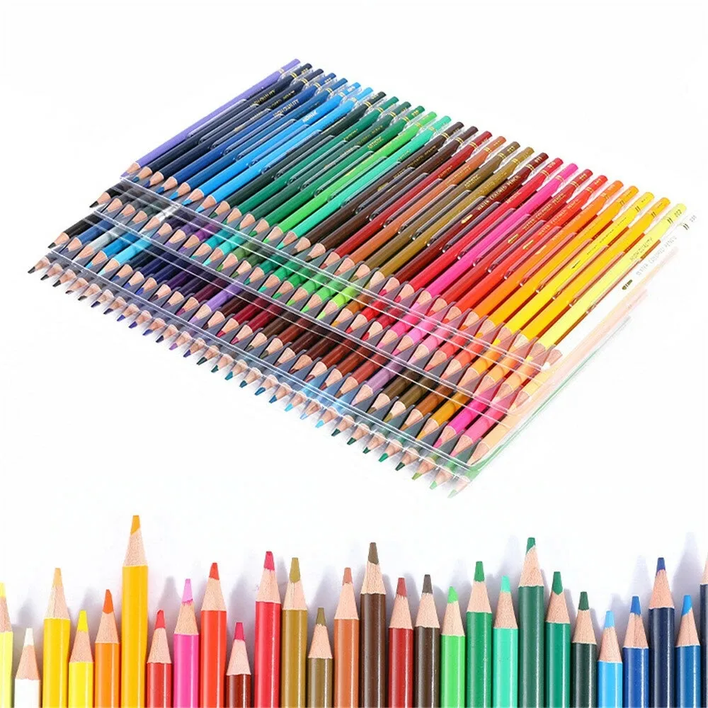 120/150/180/210 Color Crayon Set Aquarelle dessin de dessin d'esquissage Art Compte de la main Soluble à l'eau Papeterie de couleur Papeterie Fournitures scolaires
