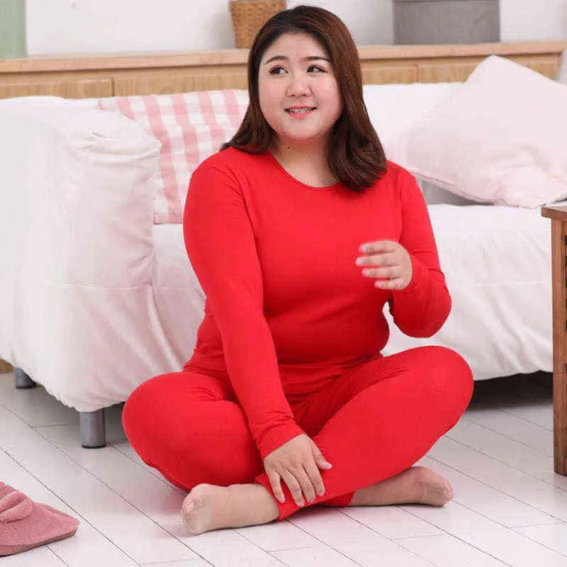Plus Size Thermal Long Johns Ladies Thermal Underwear Suit For Women Solid  Warm Winter Clothing In 3XL, 4XL 5XL Sizes, 90KG Weight 211105 From Lu01,  $13.82