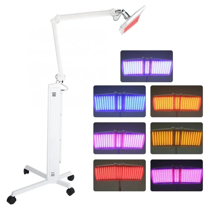 7 Renk LED PDT Işık Terapisi Yüz Cilt Gençleştirme Foton Makinesi Sıkılaştırma Akne Kırışıklık Çıkarma Salon Güzellik Ekipmanları