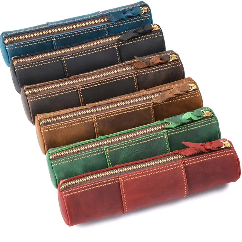 Wholesale Pencil Cases Genuine Leather School Case Real Penal
