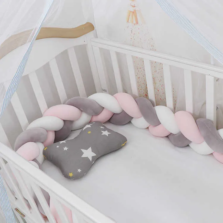 1M/2M/3M 아기 침대 범퍼 Tour De Lit Bebe 유아용 침대/침대 범퍼 Cunas Para El Bebe Tour De Lit Bebe Tresse Q0828