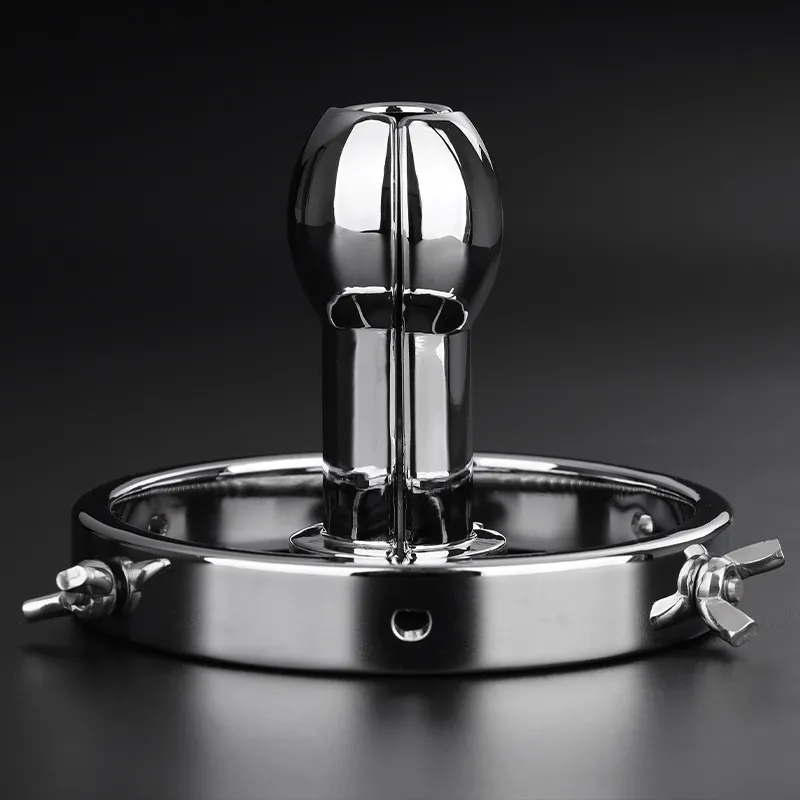 Metal huge Anal butt Plug hollow Spreader Vaginal Dilator Anus Speculum Stainless Steel Adjustable bondage restraint Insert Sex Toy Buttocks