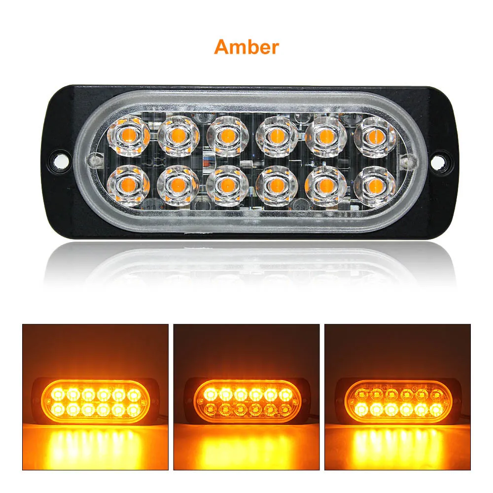 6PCS 6-LED Yellow Truck Trailer Side Marker Lights Turn Signal Indicator Chrome 6PCS 6-LED Yellow Truck Trailer Side Marker Lights Turn Signal Indicator Chrome