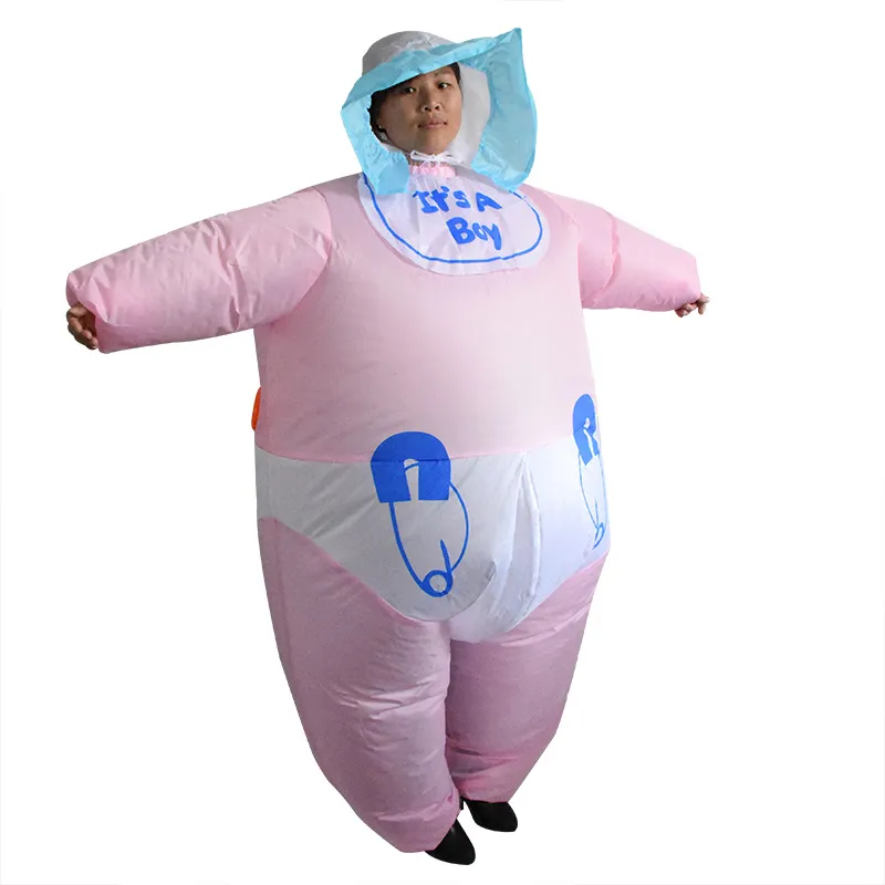 Costume da bambola mascotte Adulto Rosa Bambino Neonato Costumi gonfiabili neonati Donna Uomo Halloween Cartoon mascotte bambola ruolo di festa vestire vestito