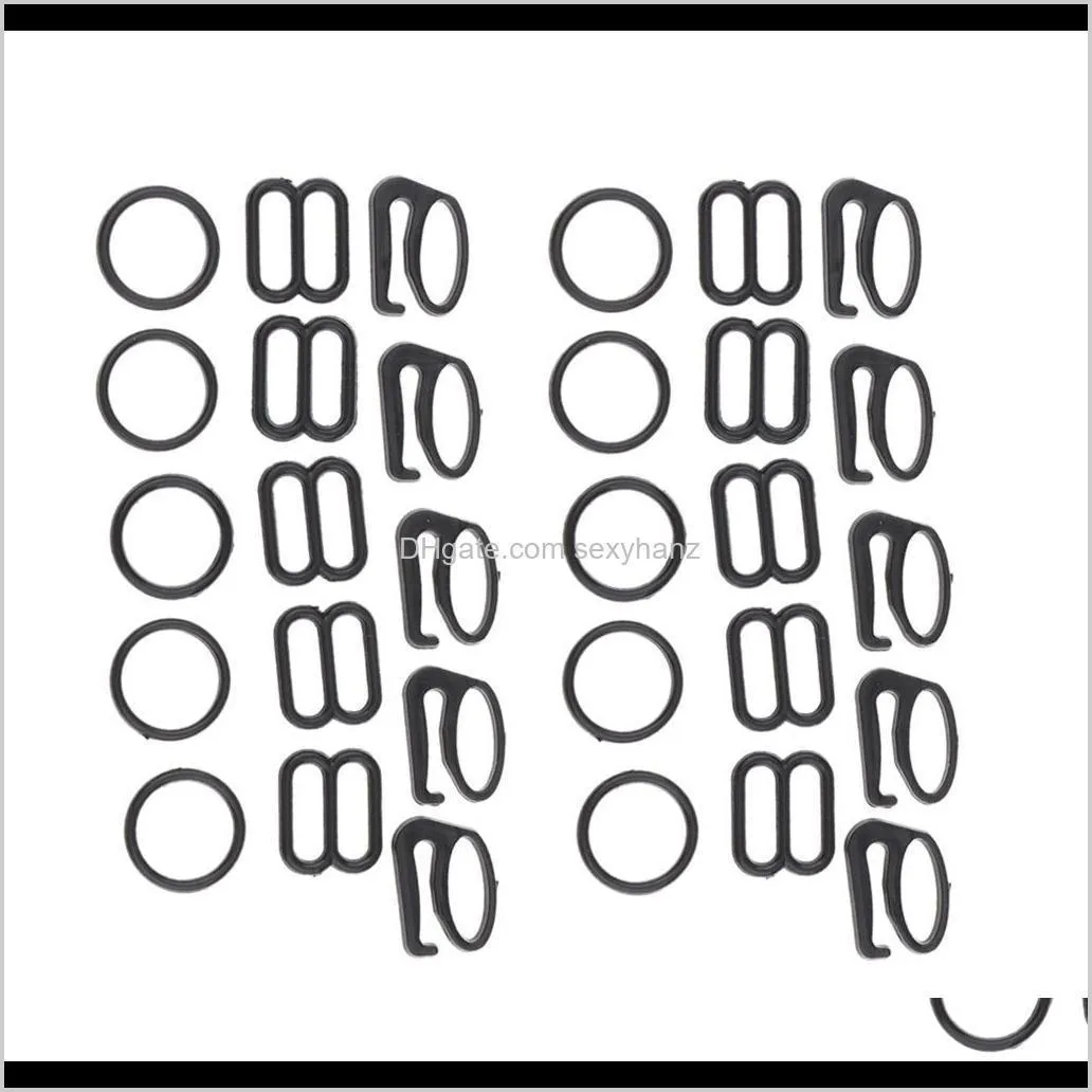 10 sets nylon bra strap adjuster slider/hooks/o ring lingerie diy sewing crafts