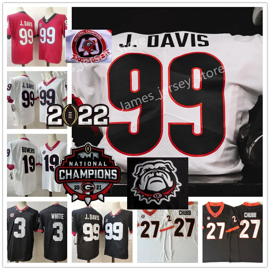 UGA College Playoff Georgia Bulldogs Brock Bower Jersey 27 Nick Chubb 18 Jt Daniels 99 J.Davis NCAA 13 Stetson Bennett Jersey 3 Roquan Smith 34 Herschel Walker