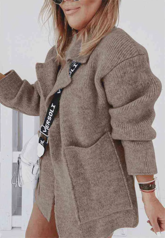 Loveshackfancy Oversized Cardigan Women Womens Sweater Brandy Melville Tops  Knitting Coat Jacket Pocket Loose Big Yards From Bibei10, $69.73