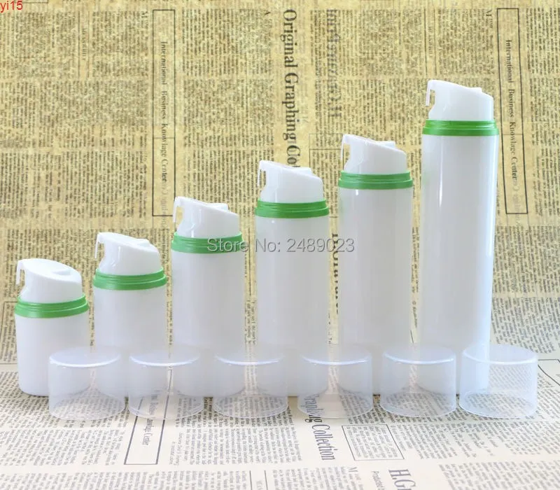 50 ml 100 ml Tappo Trasparente Bordo Verde Bottiglia Airless Pompa Vuoto Lozione Imballaggio Cosmetico 100 pz/lotto Spedizione Gratuita buona quantità