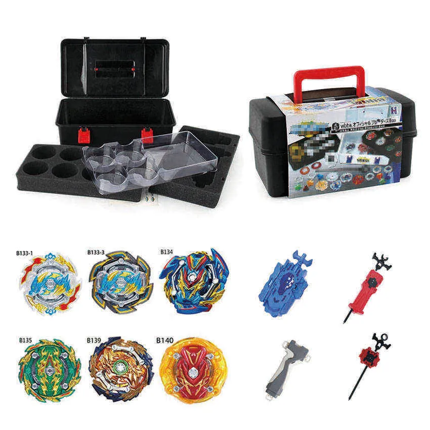 Top beyblades burst bey blade speelgoed metalen funsion bayblade 세트 ophbergdoos met handvat launcher plastic doos speelgoed voor x0528