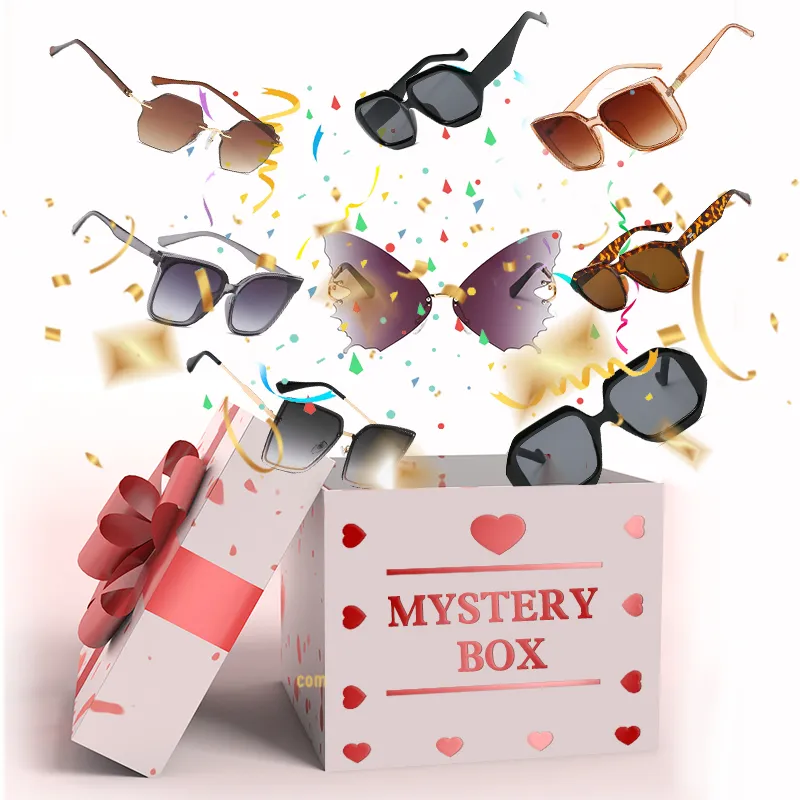 Lucky Mystery Box 100% surprise high quality Polarized Sunglasses for Women Men UV400 Retro frame designer Christmas gifts most popular free-ship