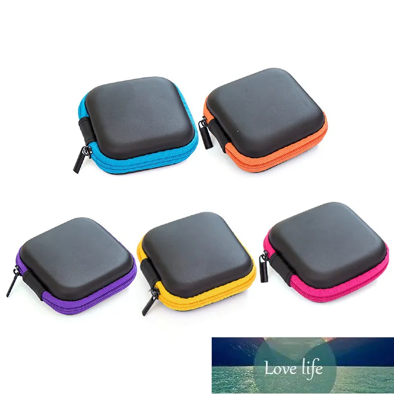 Étui pour écouteurs, boîte de rangement, sac de rangement couleur, grande fermeture éclair, étui rigide pour écouteurs, protection de câble USB, organisateur d'accessoires portables pour écouteurs