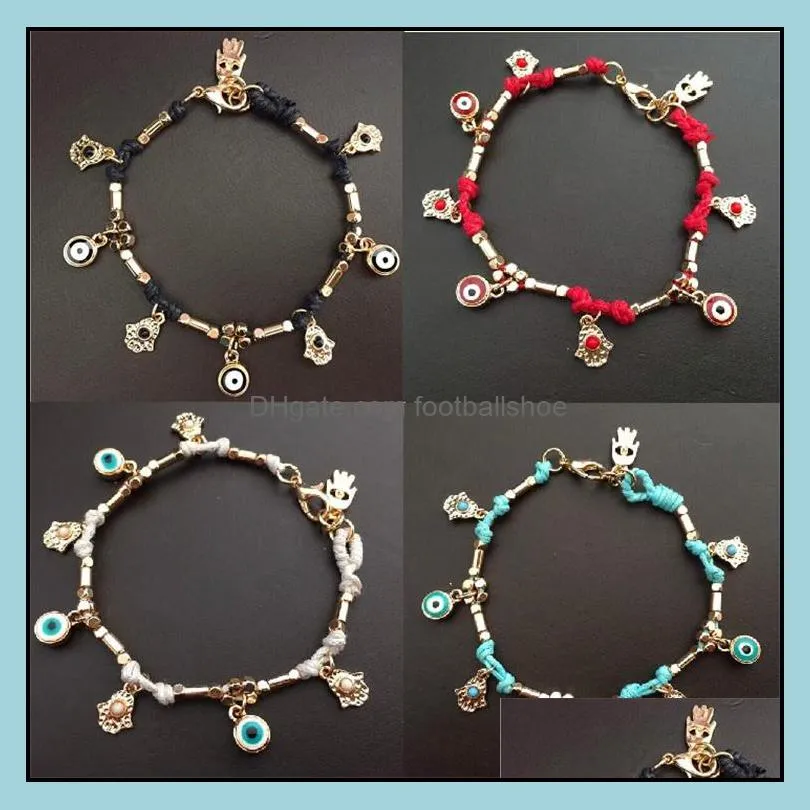 JG1 Charm Bracelets handcrafted Classic jewelry Turkey Contracted Fatima restoring ancient ways of palm and eye bracelet K3529