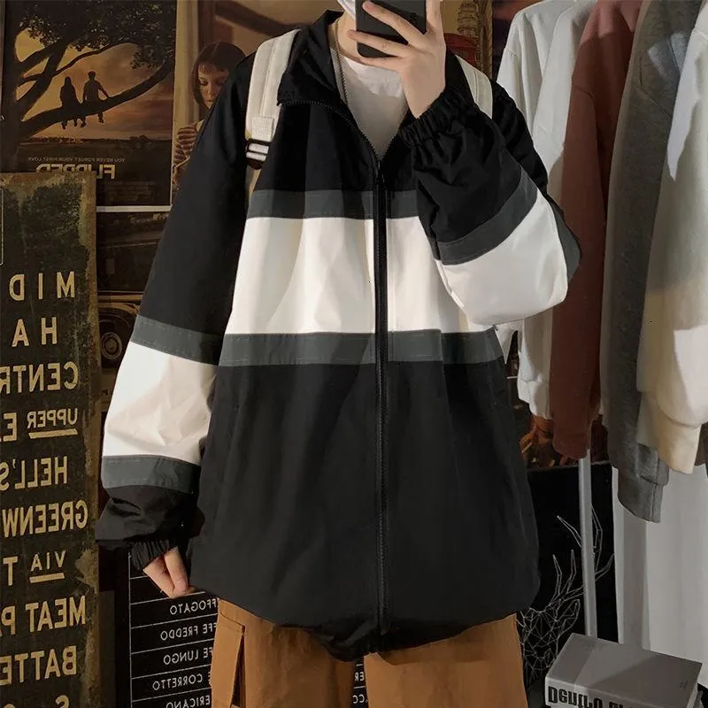 専門店の公式通販サイト Neplohaメンズ韓国のストリートウェアジャケット21カジュアル長袖パッチワークコート男性服ヒップホップトップス 売れ済クリアランス Vtech Computer Com