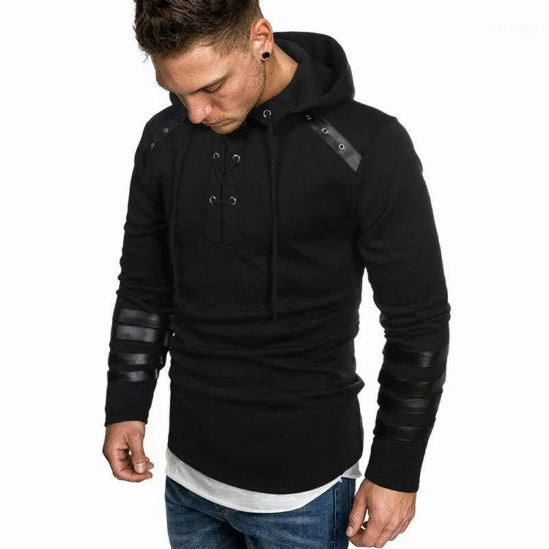 Felpe con cappuccio da uomo Felpe da uomo Sport Palestra Top Moda 2021 Tinta unita Maschile Felpa con cappuccio Felpa con cappuccio Plain Hooded Man's Side Stripe Clot