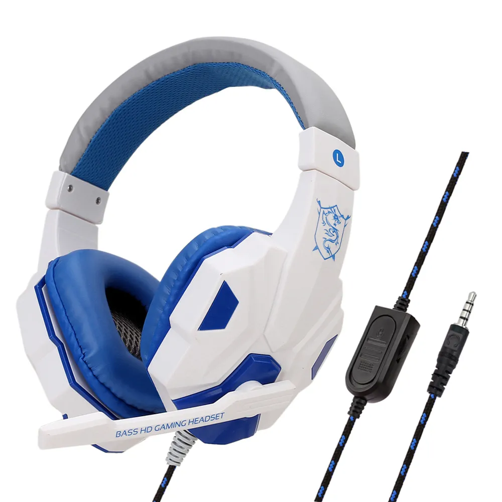 Wired Gaming Headset Headphone Stereo Bass Game Headsets för PS4 Xbox One PC Laptop Mobiltelefon