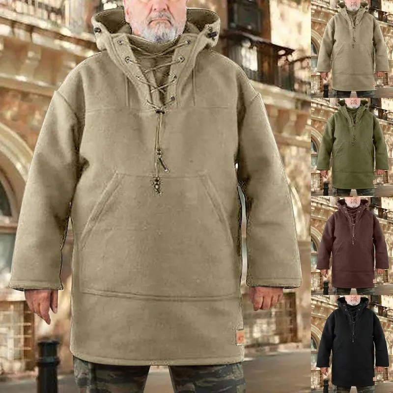 Men's Jackets Casual Hoodie Long Sleeves Sweatshirt Coat Tracksuit Jacket Sweater Top Vintage Warm Vestes Coats M-5XL Winter Men