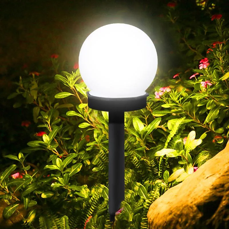 Lawn Lampor 2st Solar Garden Lights Outdoor Power Lantern Backyard Decoration Belysning för väg Yard Golvlampa Vattenpoof